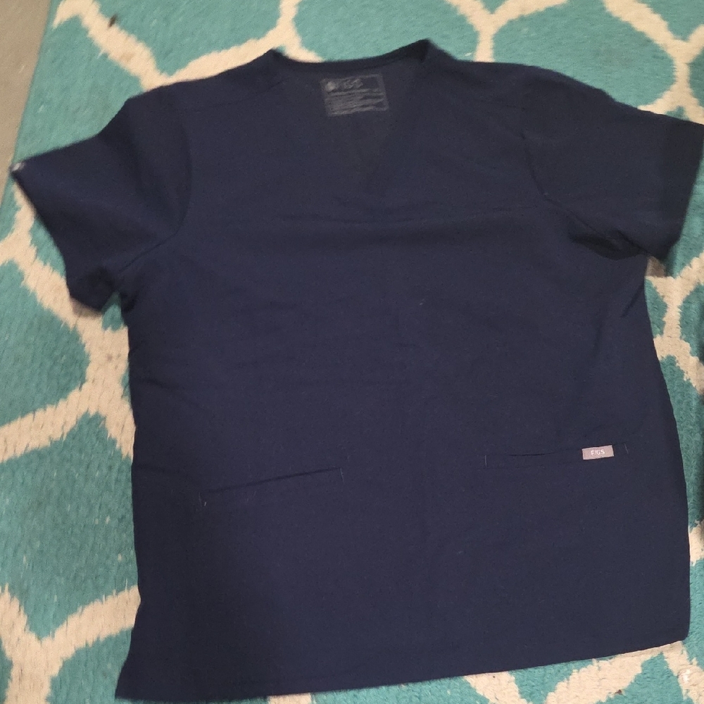 Xl  Figs Navy V-Neck Medical Top And Pants